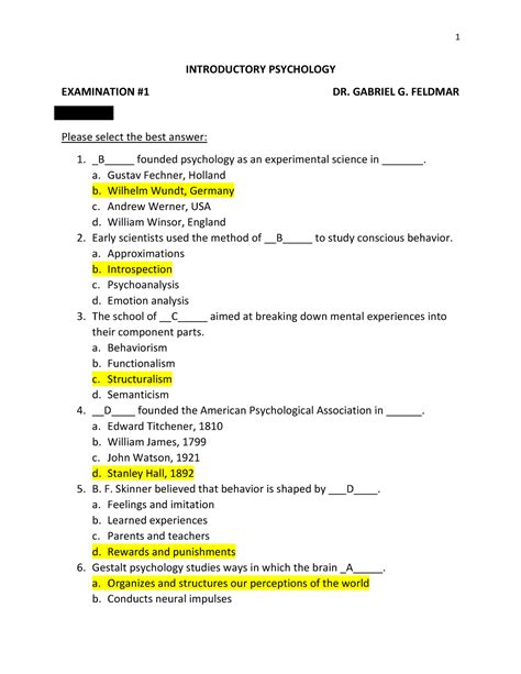 Psychology exam 1 chapters 1 4 - Psychology Exam #1 (Chapters 1-4) Term. 1 / 207. Psychology. Click the card to flip 👆. Definition. 1 / 207. Science of behavior and mental processes. Click the card to flip 👆.